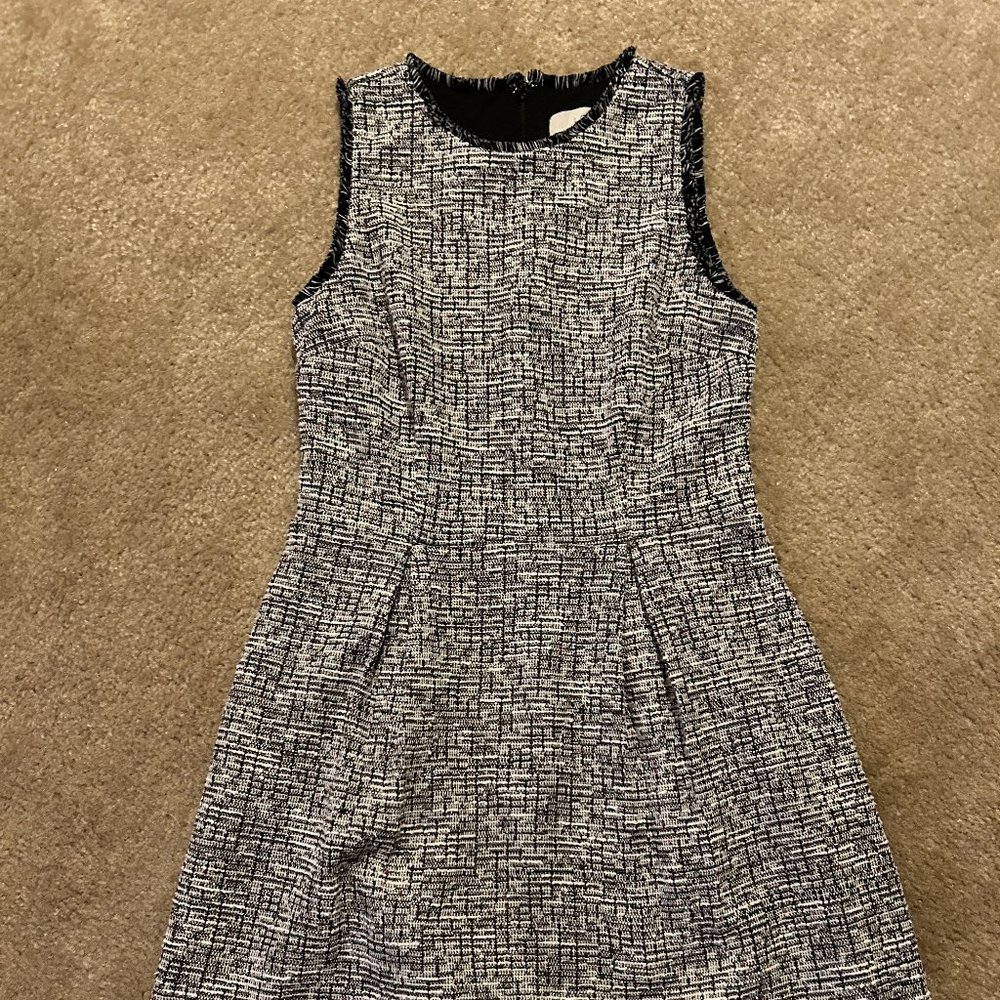 LOFT Shimmer Sleeveless Tweed Dress w/pockets - Size 0